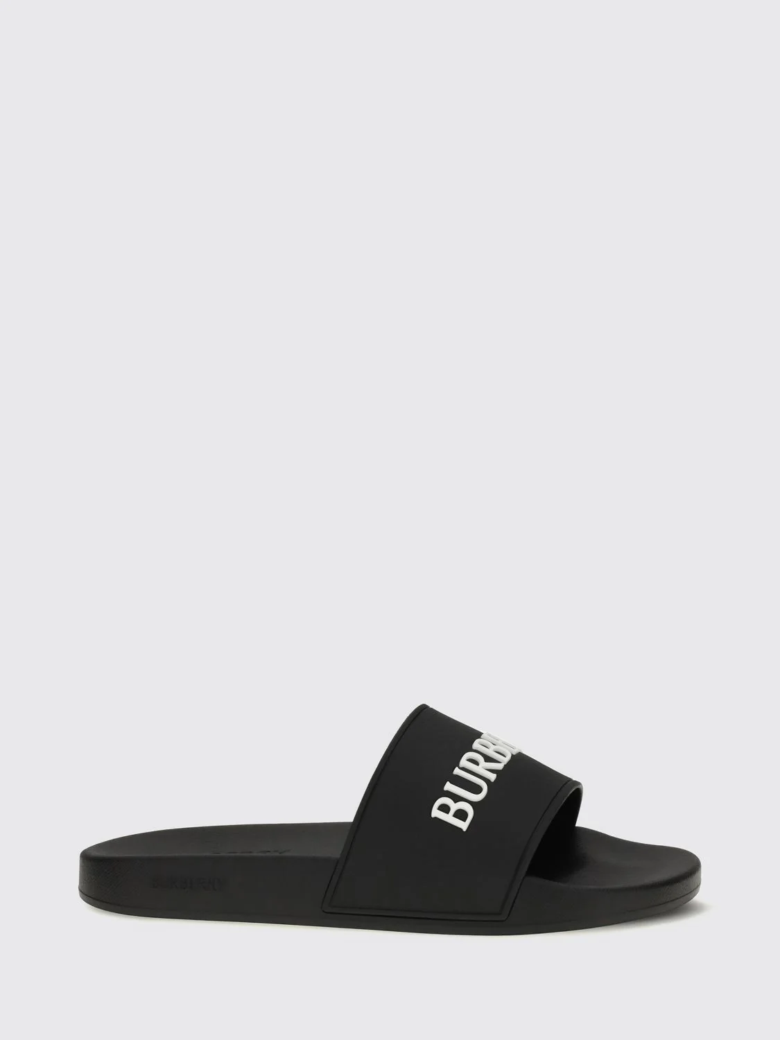 BURBERRY 39 contrast logo rubber pool slides