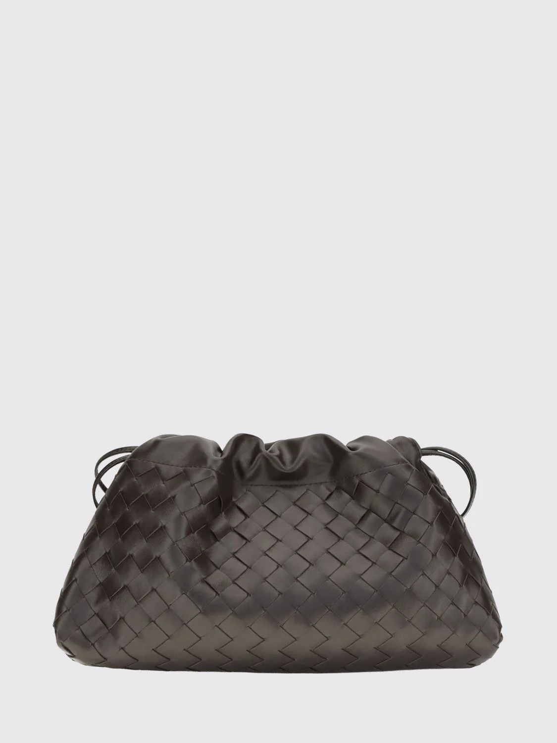 dustbag notte woven calfskin leather bucket bag