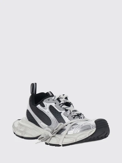3xl bicolor mesh and rubber sneakers with worn-out effect