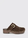 jeannette studded suede leather mules chloé with strap