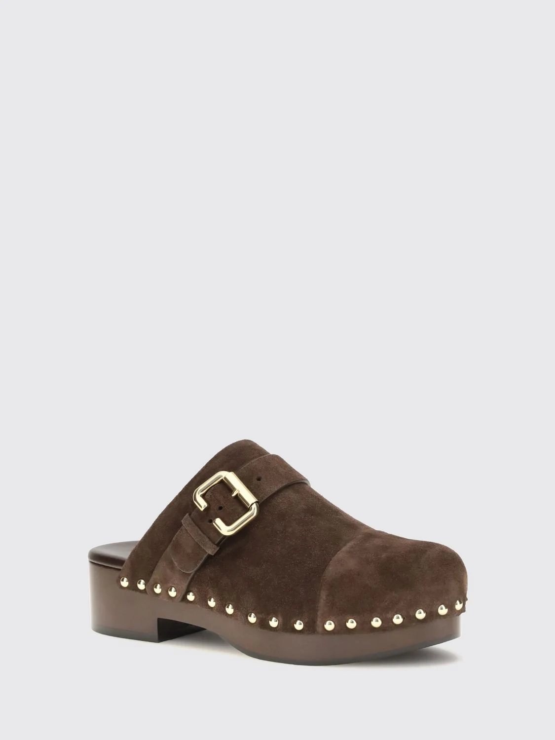 jeannette studded suede leather mules chloé with strap