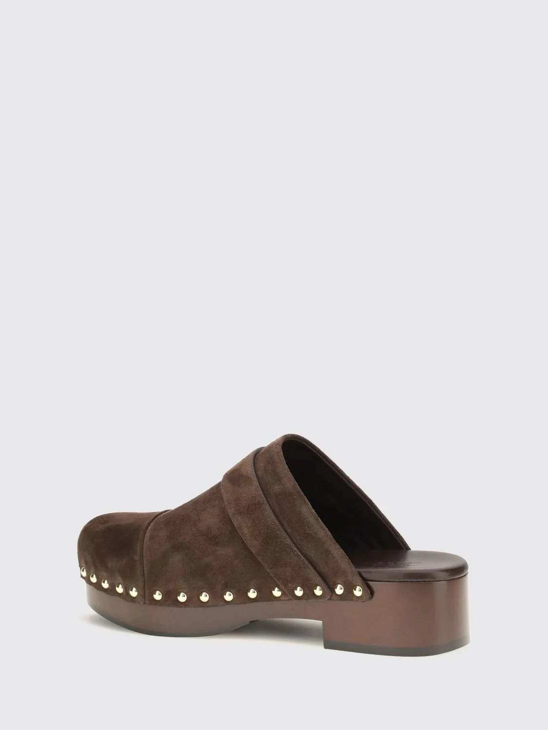 jeannette studded suede leather mules chloé with strap