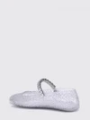 the jelly mary jane ballet flats in transparent pvc with crystals