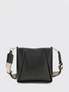 crossbody bag in faux leather with perforated logo