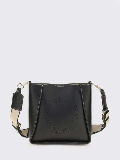 crossbody bag in faux leather with perforated logo