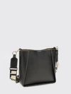crossbody bag in faux leather with perforated logo