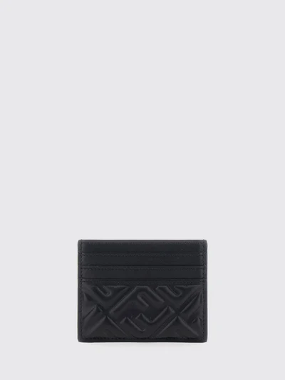 lambskin card holder with six slots and embossed ff logo
