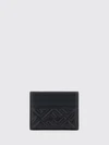 lambskin card holder with six slots and embossed ff logo