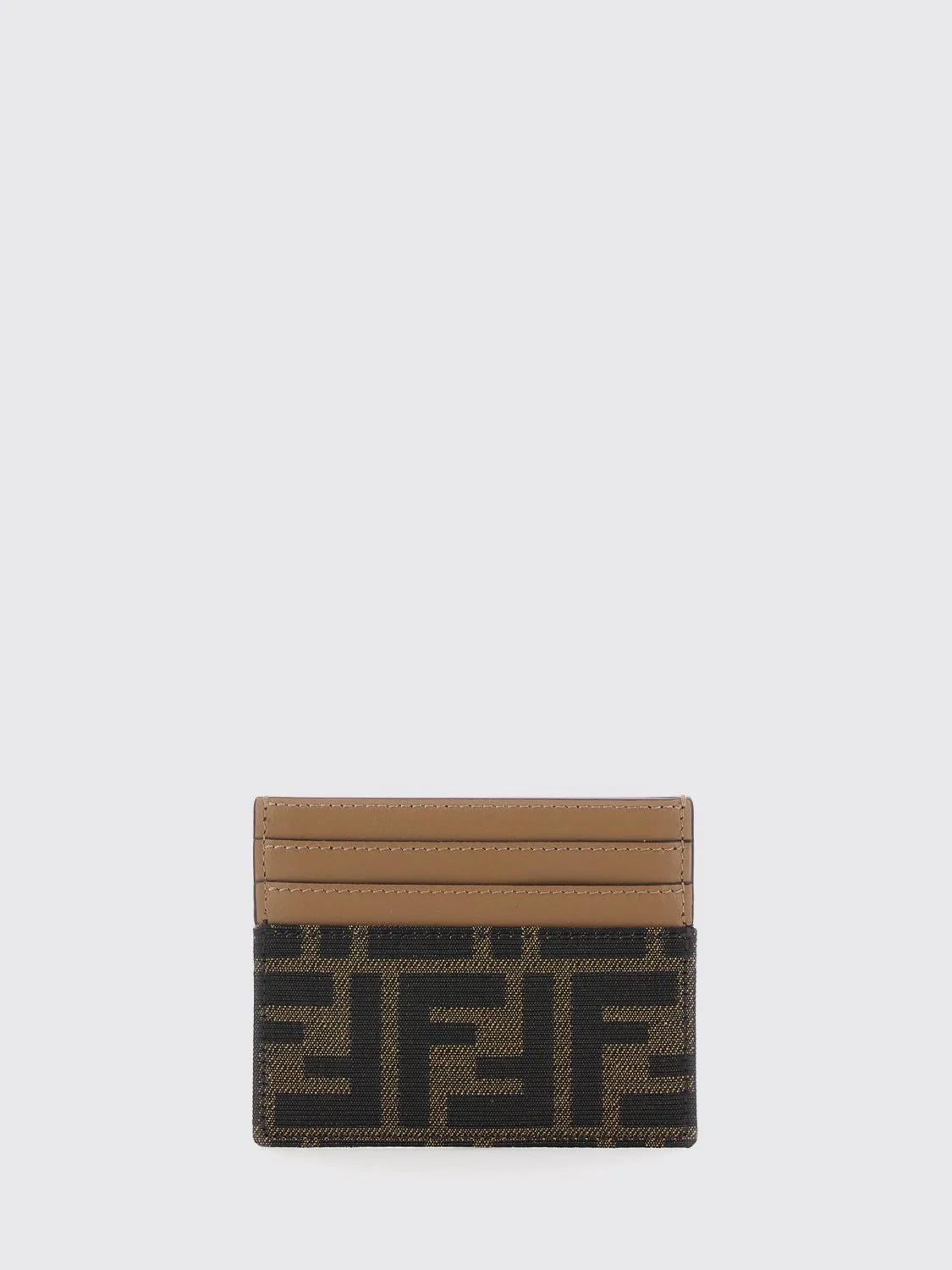 FENDI OS card holder in ff zucca jacquard fabric with six credit card slots