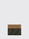 card holder in ff zucca jacquard fabric with six credit card slots
