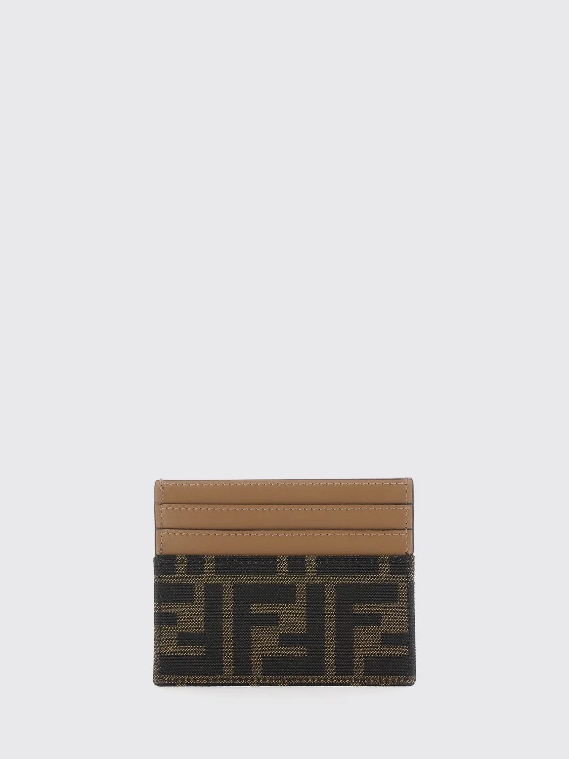 FENDI OS card holder in ff zucca jacquard fabric with six credit card slots