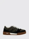 match suede and ff monogram jacquard sneakers