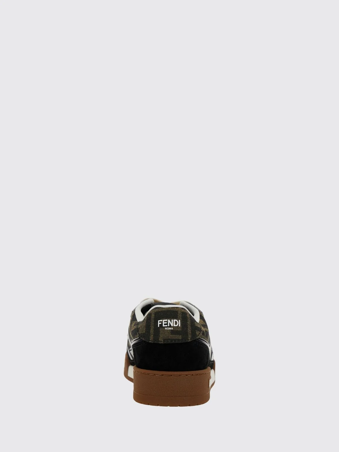 match suede and ff monogram jacquard sneakers