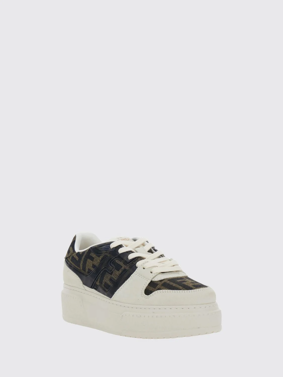 match platform sneakers in ff monogram jacquard fabric