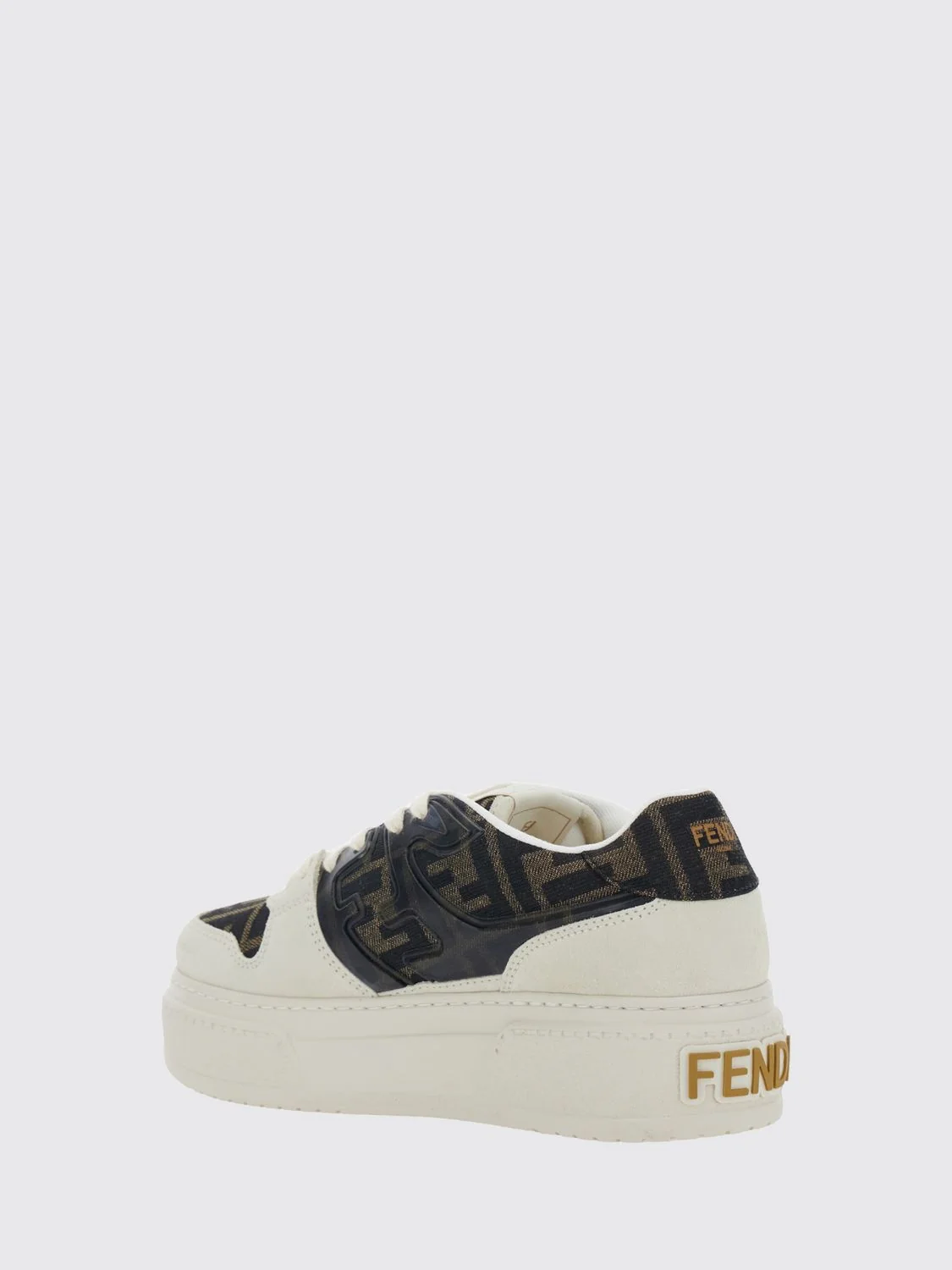 match platform sneakers in ff monogram jacquard fabric