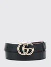 gg marmont grained calfskin leather belt with double g buckle