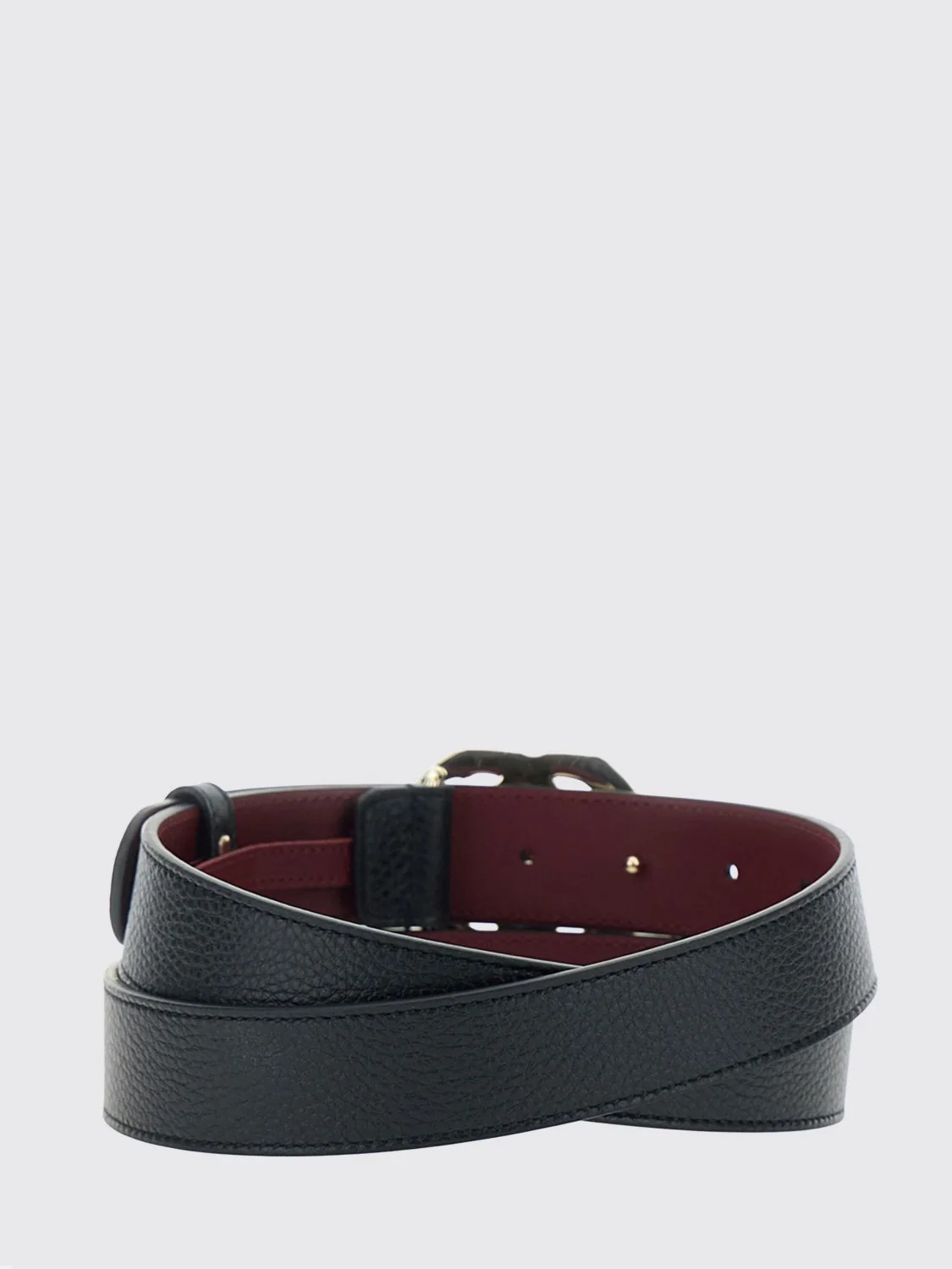 gg marmont grained calfskin leather belt with double g buckle