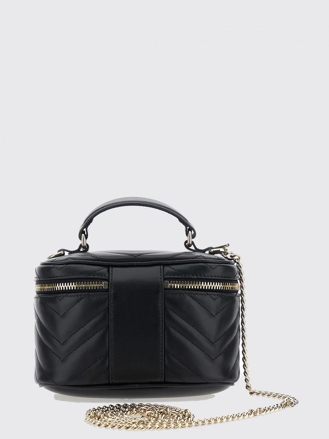 gg marmont mini handbag in chevron matelassé nappa leather