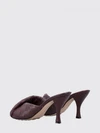 blink woven lambskin mules with a high flared heel