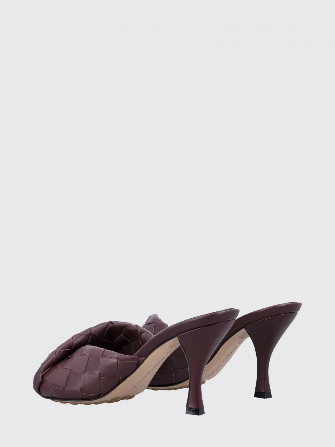 blink woven lambskin mules with a high flared heel