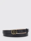 gg marmont slim calfskin leather belt with double g buckle