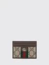 flat card holder in gg supreme fabric with five card slots