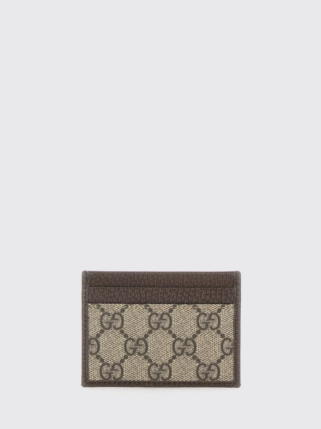 GUCCI OS flat card holder in gg supreme fabric with five card slots