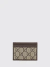 flat card holder in gg supreme fabric with five card slots