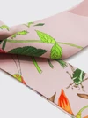 floral print silk bandeau scarf with logo