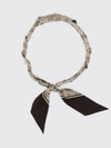 rectangular bandeau scarf in silk with all-over gg monogram print