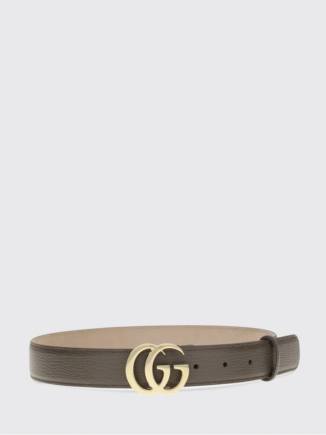 GUCCI 70 leather belt with jewelled brass and zirconia buckle