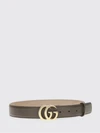 leather belt with jewelled brass and zirconia buckle