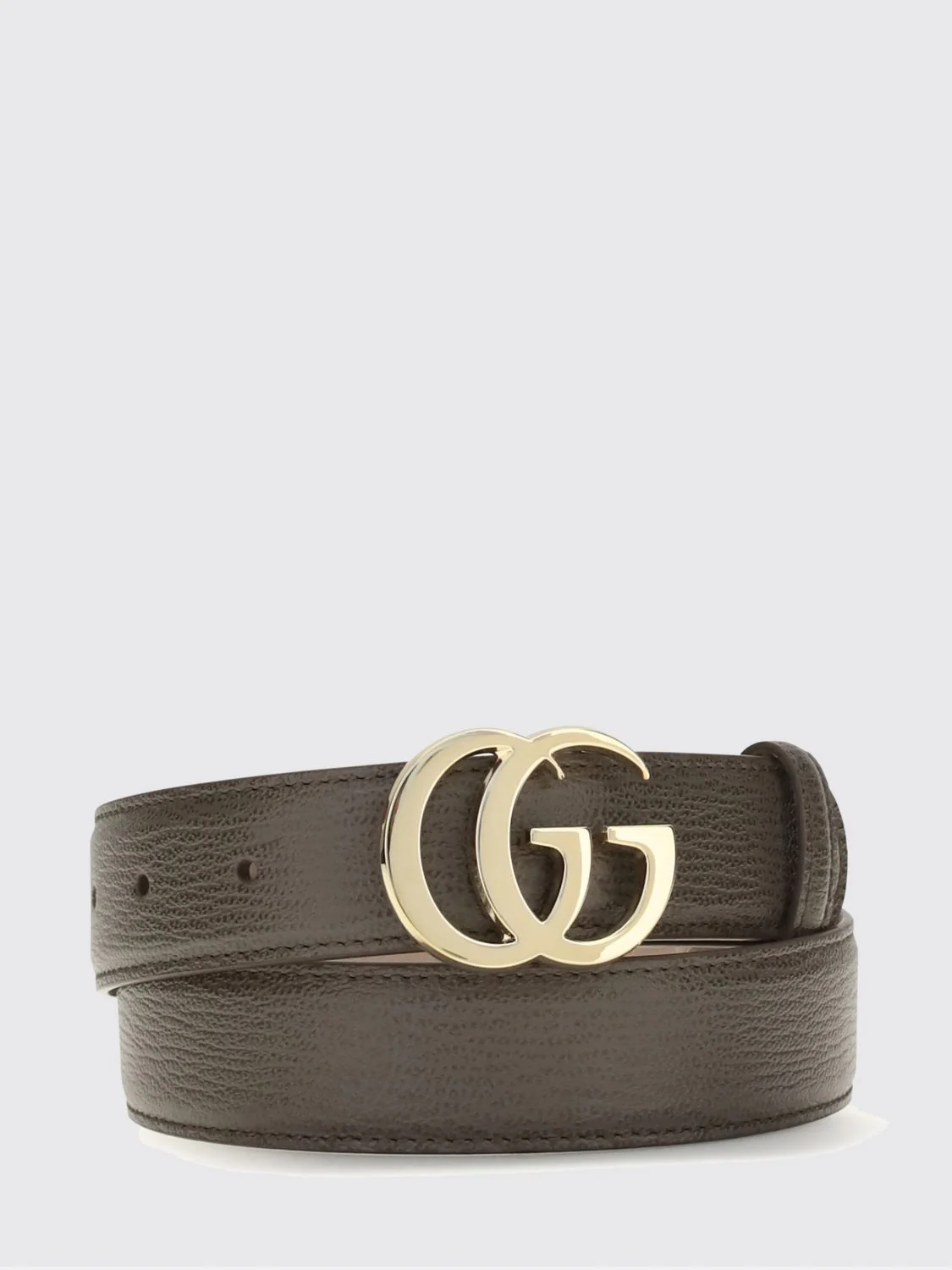 leather belt with jewelled brass and zirconia buckle