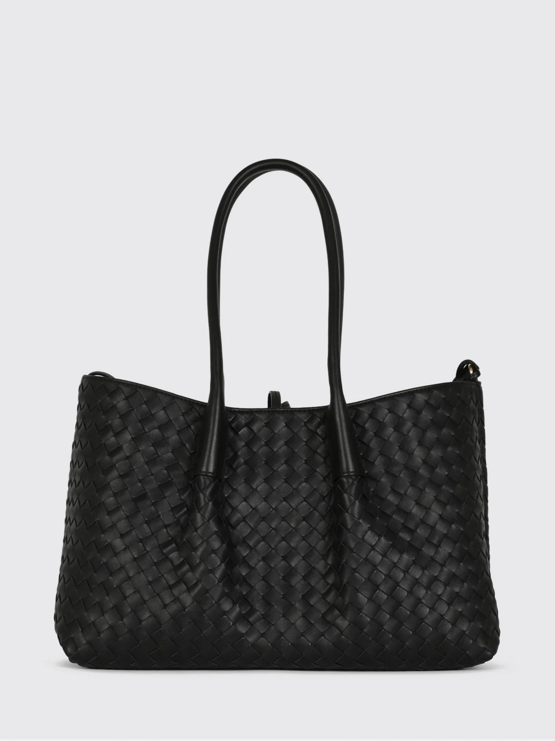 pinacoteca woven calfskin leather shoulder bag