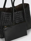 pinacoteca woven calfskin leather shoulder bag