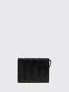 andiamo woven lambskin leather tri-fold wallet