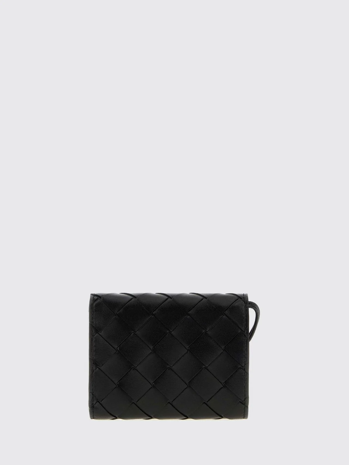 andiamo woven lambskin leather tri-fold wallet