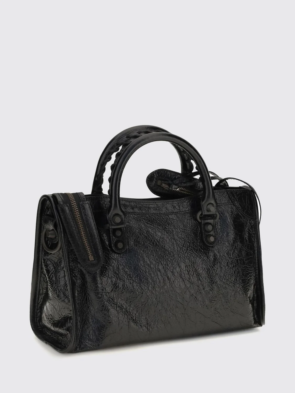 le city small arena lambskin handbag with studs