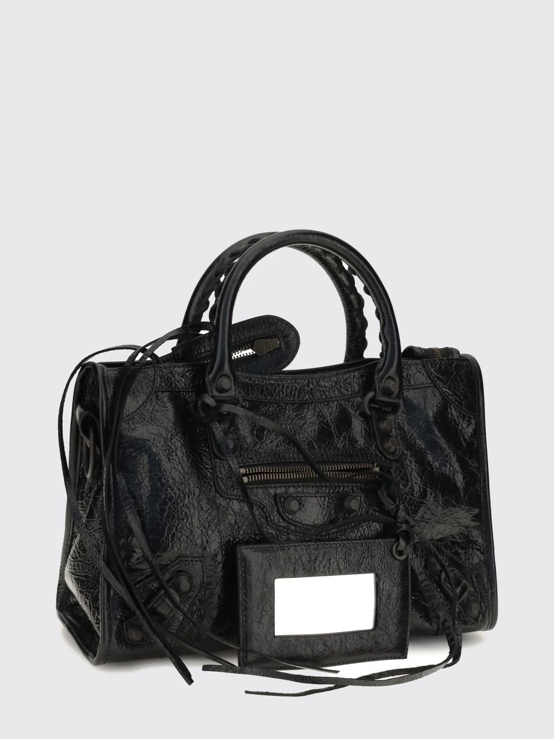 le city small arena lambskin handbag with studs