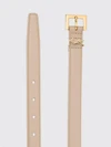 cassandre calfskin leather belt with ysl monogram buckle