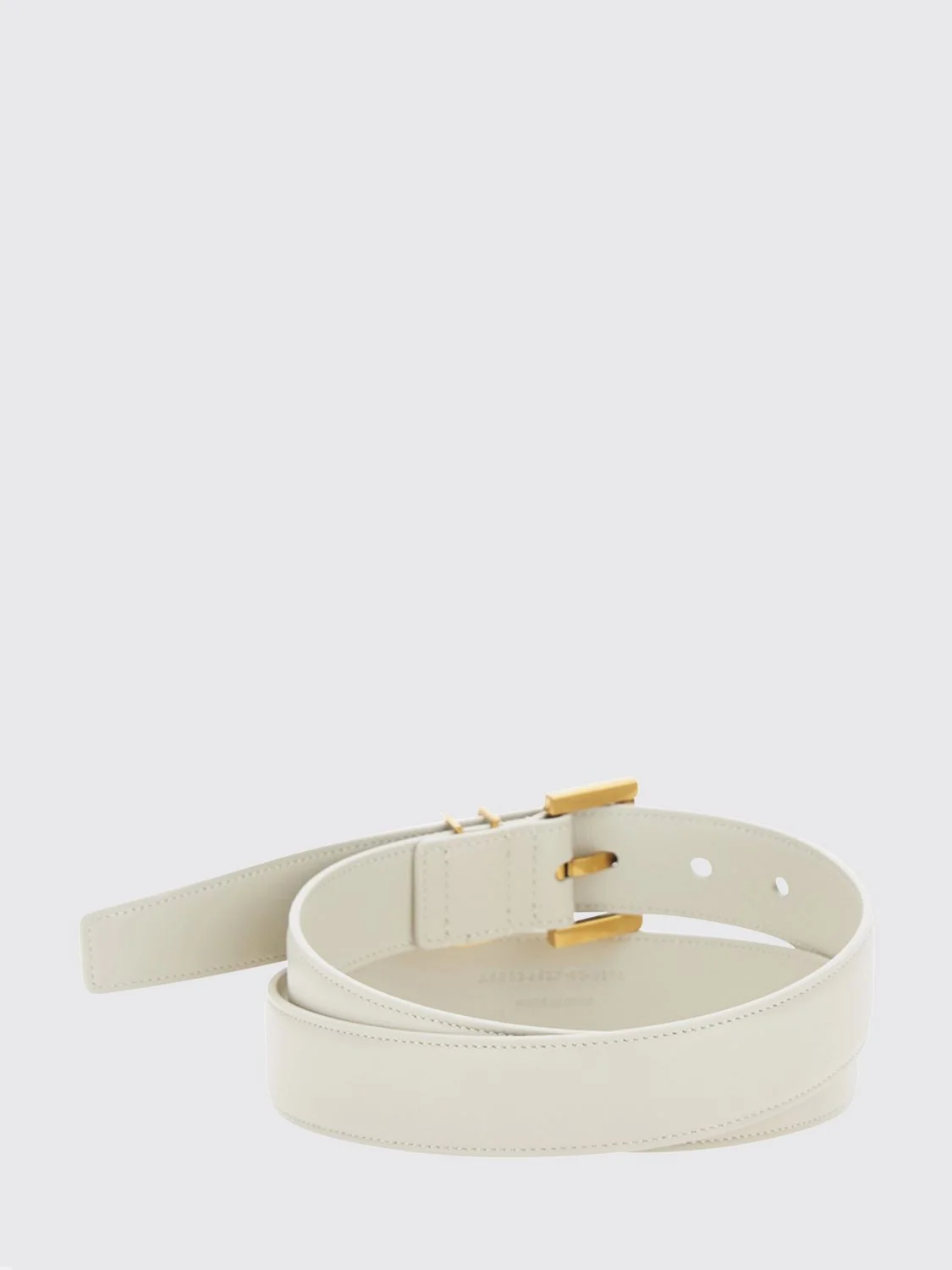 SAINT LAURENT 70 cassandre 3 cm calfskin leather belt with ysl monogram