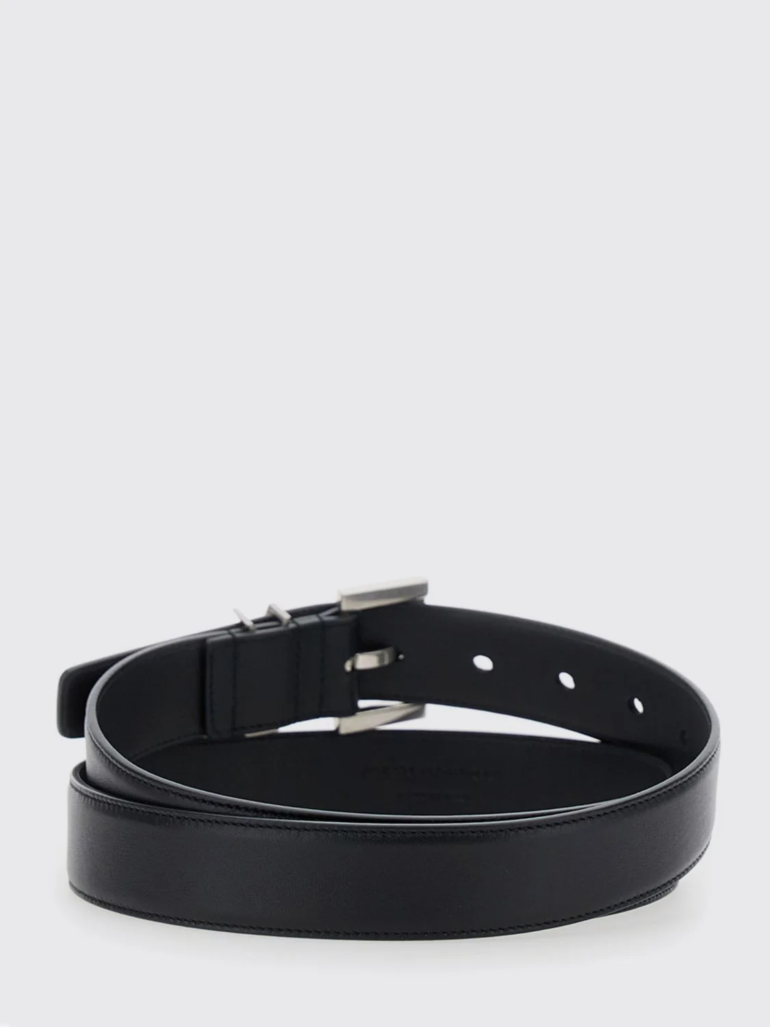 cassandre calfskin leather belt with ysl monogram buckle