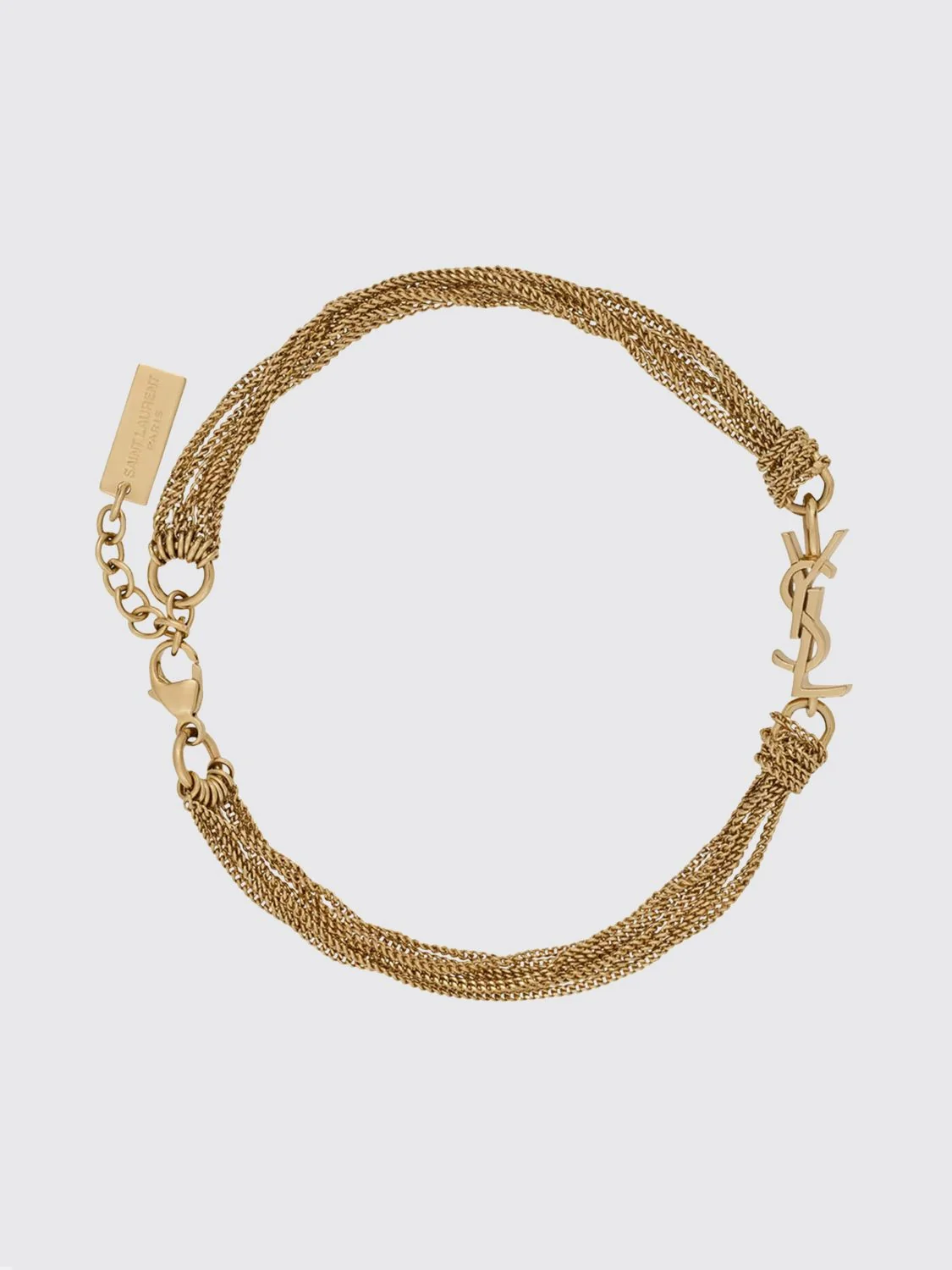 metal bracelet with engraved logo detail