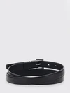 cassandre deer leather belt with ysl monogram buckle