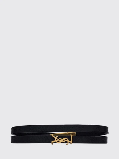 leather bracelet with logo detail