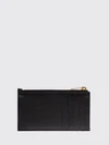 cassandre grain de poudre leather card holder with ysl logo