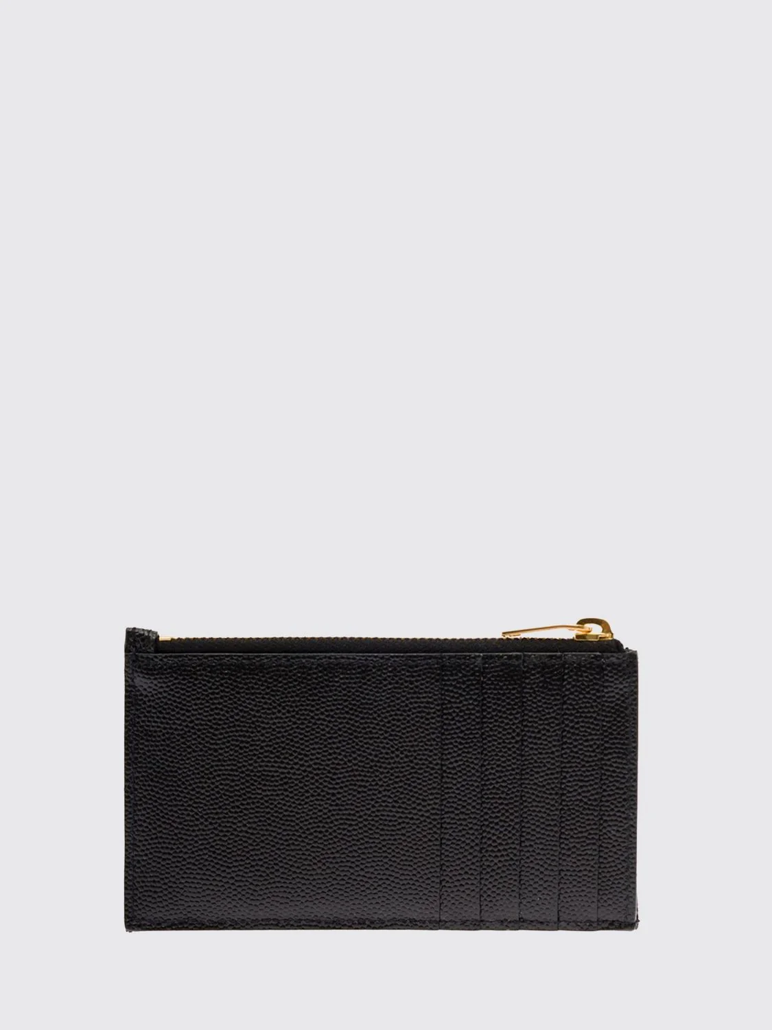 cassandre grain de poudre leather card holder with ysl logo