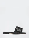 lido woven nappa leather mule sandals with low heel