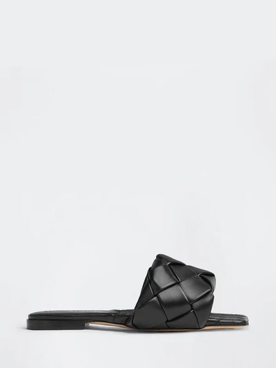 lido woven nappa leather mule sandals with low heel