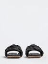 lido woven nappa leather mule sandals with low heel